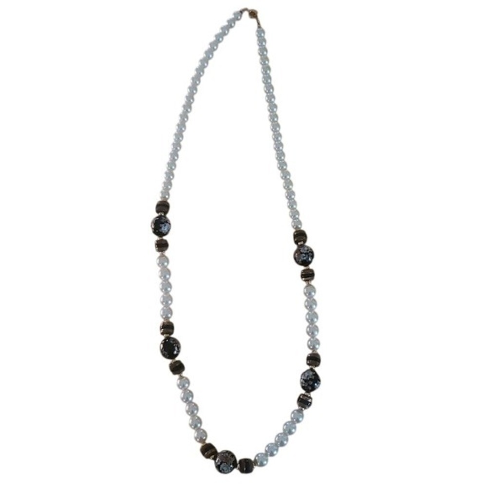 Vintage Japan 15" Faux Glass Pearl Necklace | Japanese Made Single Strand Choker
